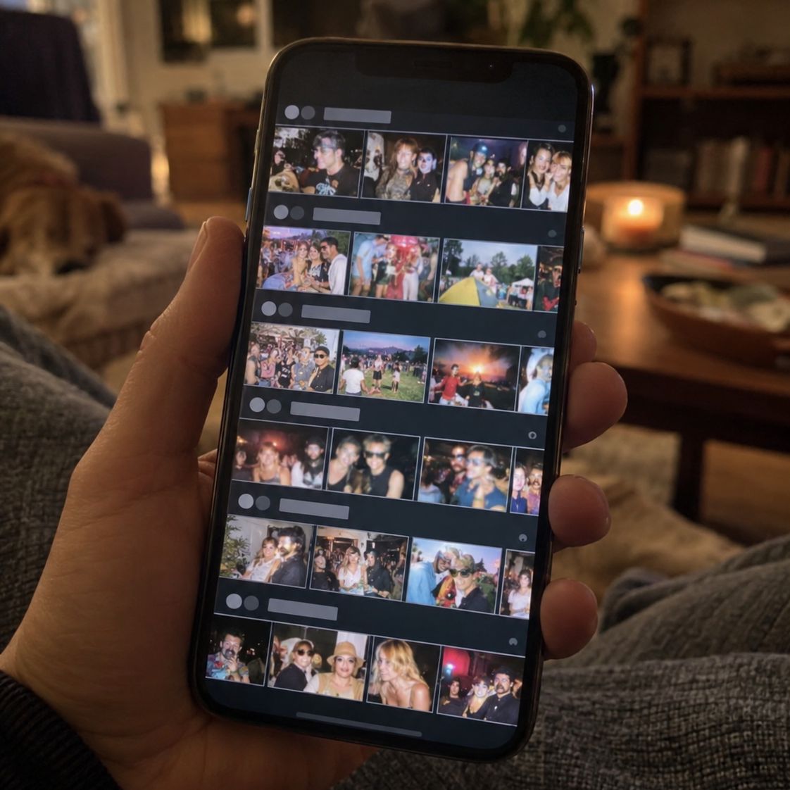 Gratis online tijdlijn op een telefoon